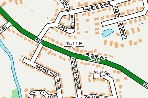 NG31 7HA map - OS OpenMap – Local (Ordnance Survey)