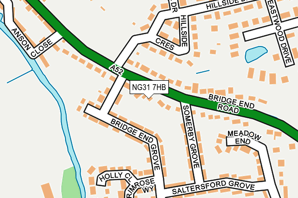 NG31 7HB map - OS OpenMap – Local (Ordnance Survey)