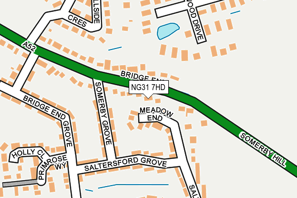 NG31 7HD map - OS OpenMap – Local (Ordnance Survey)