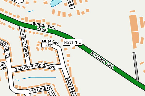 NG31 7HE map - OS OpenMap – Local (Ordnance Survey)