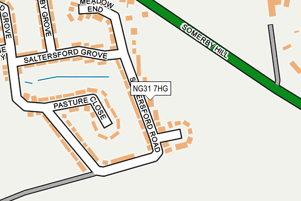 NG31 7HG map - OS OpenMap – Local (Ordnance Survey)