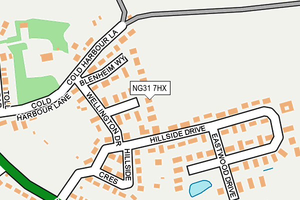 NG31 7HX map - OS OpenMap – Local (Ordnance Survey)