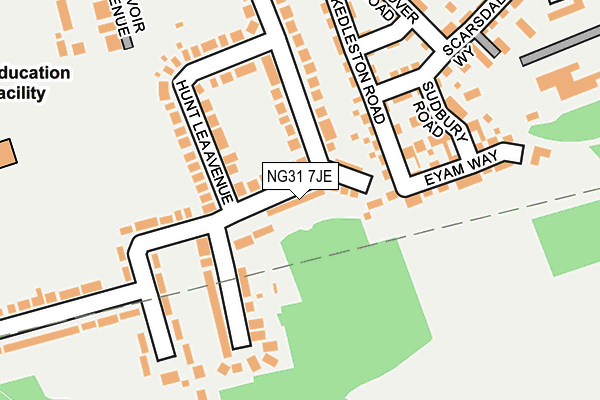 NG31 7JE map - OS OpenMap – Local (Ordnance Survey)