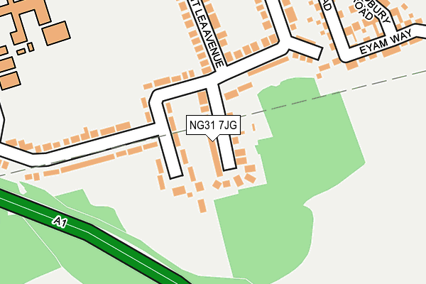NG31 7JG map - OS OpenMap – Local (Ordnance Survey)