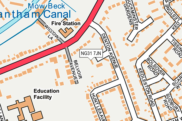 NG31 7JN map - OS OpenMap – Local (Ordnance Survey)