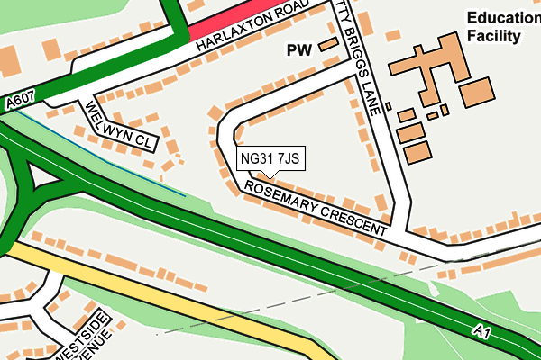 NG31 7JS map - OS OpenMap – Local (Ordnance Survey)