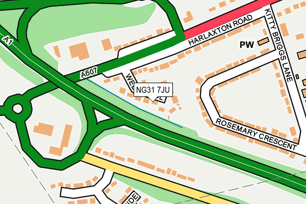 NG31 7JU map - OS OpenMap – Local (Ordnance Survey)