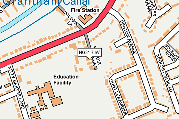 NG31 7JW map - OS OpenMap – Local (Ordnance Survey)