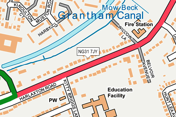 NG31 7JY map - OS OpenMap – Local (Ordnance Survey)