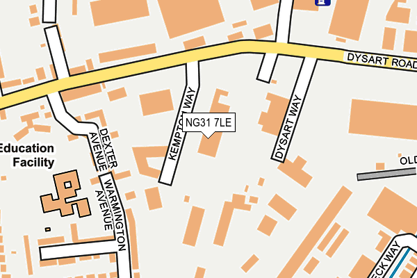 NG31 7LE map - OS OpenMap – Local (Ordnance Survey)