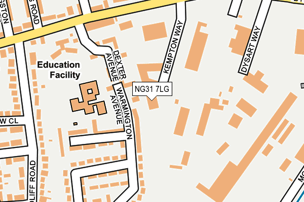 NG31 7LG map - OS OpenMap – Local (Ordnance Survey)