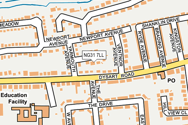 NG31 7LL map - OS OpenMap – Local (Ordnance Survey)