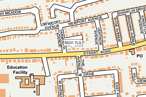 NG31 7LQ map - OS OpenMap – Local (Ordnance Survey)