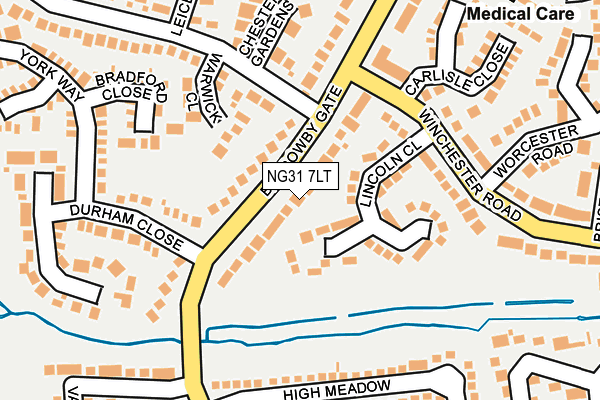 NG31 7LT map - OS OpenMap – Local (Ordnance Survey)