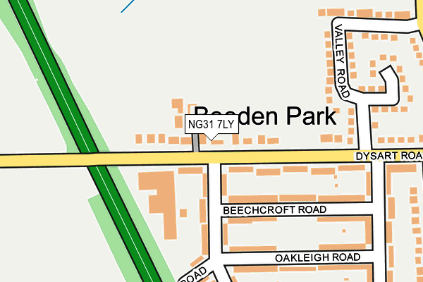 NG31 7LY map - OS OpenMap – Local (Ordnance Survey)