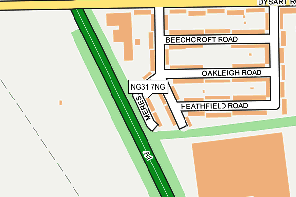 NG31 7NG map - OS OpenMap – Local (Ordnance Survey)