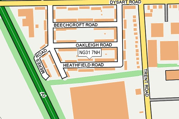 NG31 7NH map - OS OpenMap – Local (Ordnance Survey)