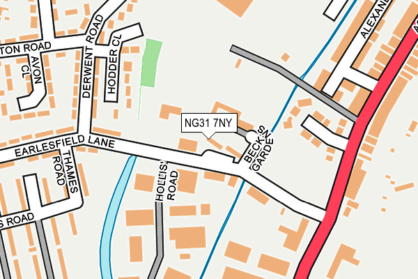 NG31 7NY map - OS OpenMap – Local (Ordnance Survey)