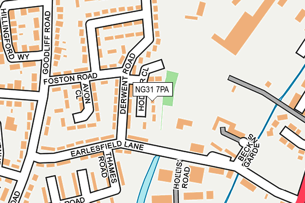 NG31 7PA map - OS OpenMap – Local (Ordnance Survey)