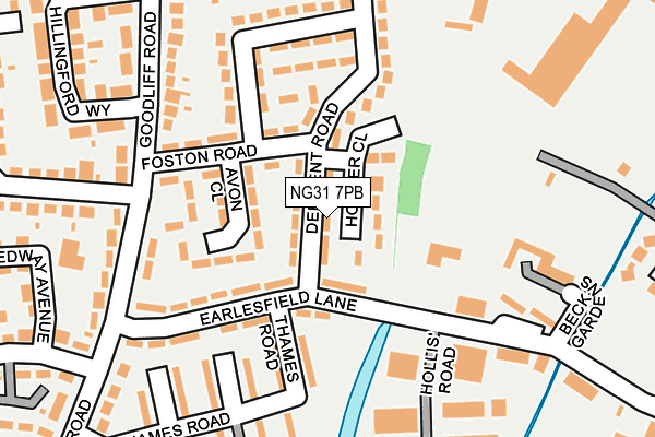NG31 7PB map - OS OpenMap – Local (Ordnance Survey)