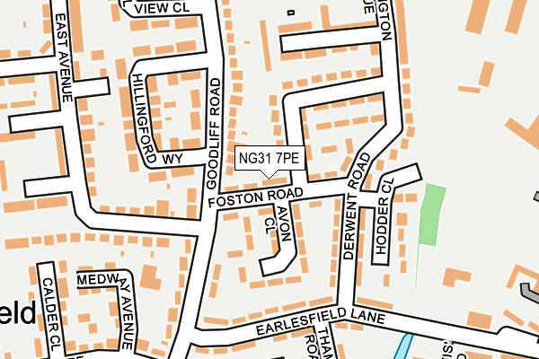 NG31 7PE map - OS OpenMap – Local (Ordnance Survey)