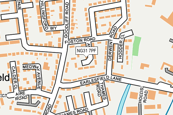 NG31 7PF map - OS OpenMap – Local (Ordnance Survey)