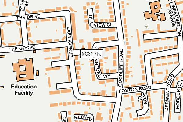 NG31 7PJ map - OS OpenMap – Local (Ordnance Survey)
