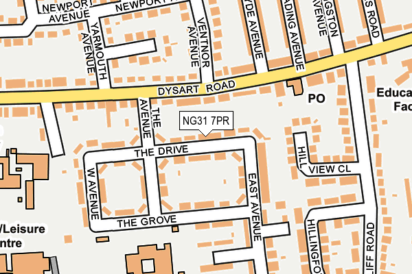 NG31 7PR map - OS OpenMap – Local (Ordnance Survey)