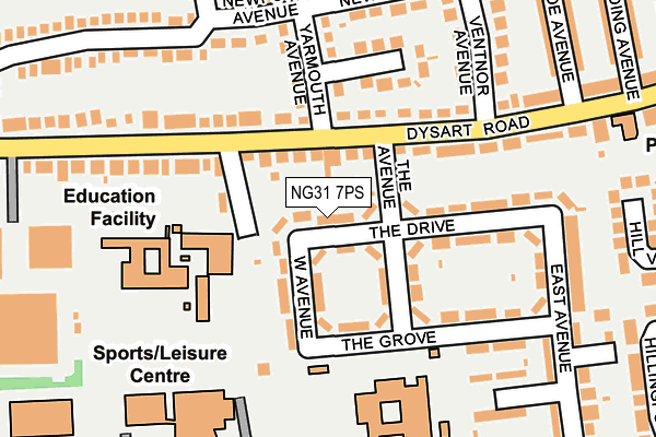 NG31 7PS map - OS OpenMap – Local (Ordnance Survey)