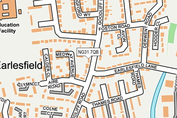 NG31 7QB map - OS OpenMap – Local (Ordnance Survey)