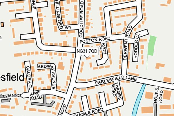 NG31 7QD map - OS OpenMap – Local (Ordnance Survey)