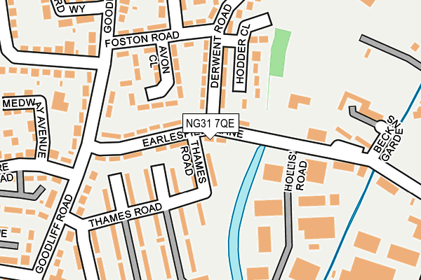 NG31 7QE map - OS OpenMap – Local (Ordnance Survey)