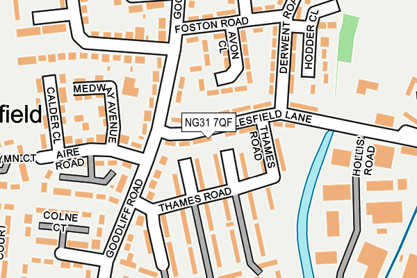 NG31 7QF map - OS OpenMap – Local (Ordnance Survey)
