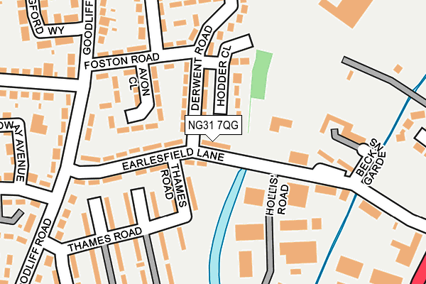 NG31 7QG map - OS OpenMap – Local (Ordnance Survey)