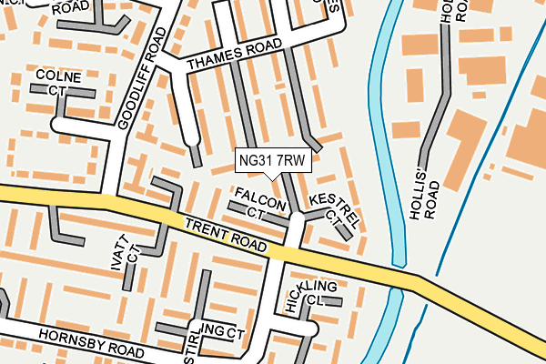 NG31 7RW map - OS OpenMap – Local (Ordnance Survey)