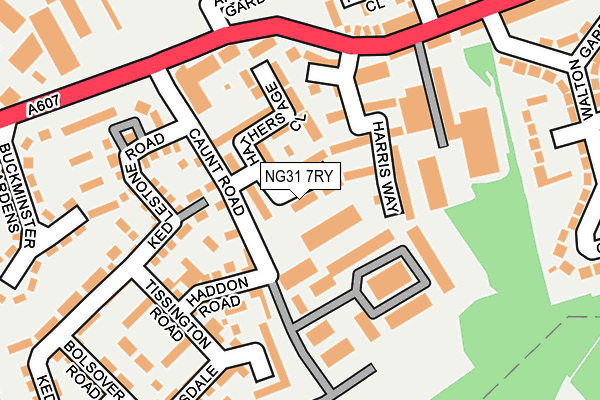 NG31 7RY map - OS OpenMap – Local (Ordnance Survey)