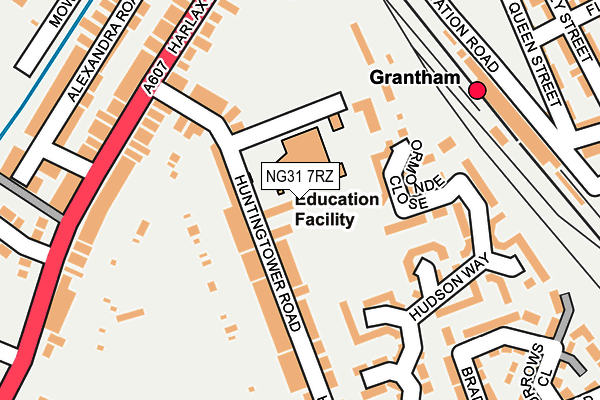 NG31 7RZ map - OS OpenMap – Local (Ordnance Survey)