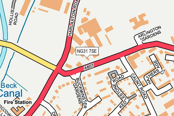 NG31 7SE map - OS OpenMap – Local (Ordnance Survey)