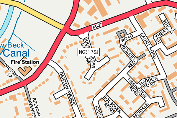 NG31 7SJ map - OS OpenMap – Local (Ordnance Survey)