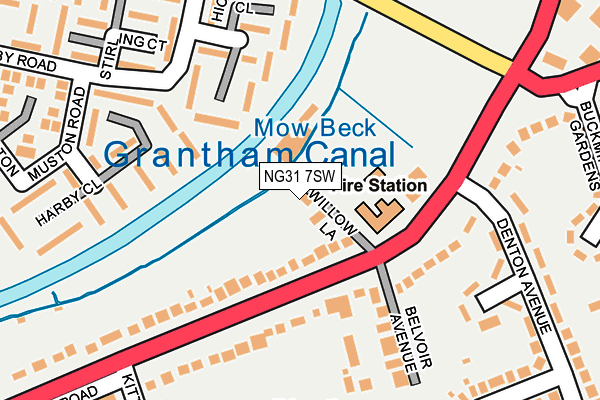 NG31 7SW map - OS OpenMap – Local (Ordnance Survey)