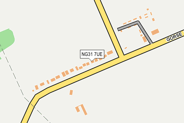 NG31 7UE map - OS OpenMap – Local (Ordnance Survey)