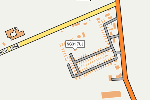 NG31 7UJ map - OS OpenMap – Local (Ordnance Survey)