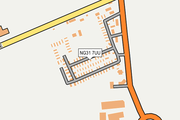 NG31 7UU map - OS OpenMap – Local (Ordnance Survey)