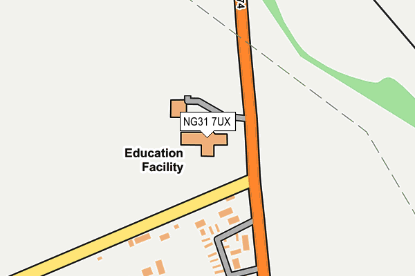 NG31 7UX map - OS OpenMap – Local (Ordnance Survey)
