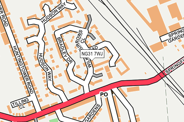 NG31 7WJ map - OS OpenMap – Local (Ordnance Survey)