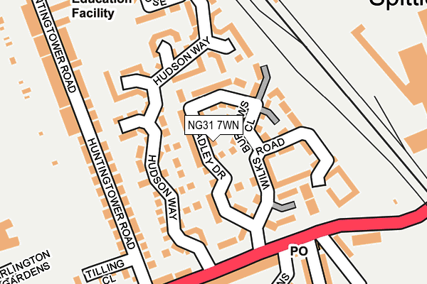 NG31 7WN map - OS OpenMap – Local (Ordnance Survey)