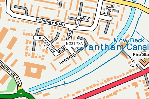 NG31 7XA map - OS OpenMap – Local (Ordnance Survey)