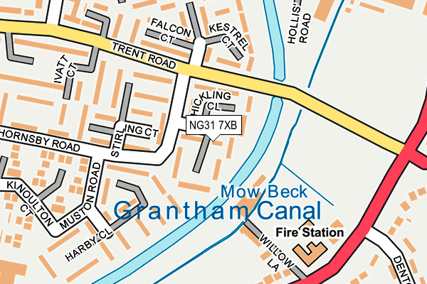 NG31 7XB map - OS OpenMap – Local (Ordnance Survey)