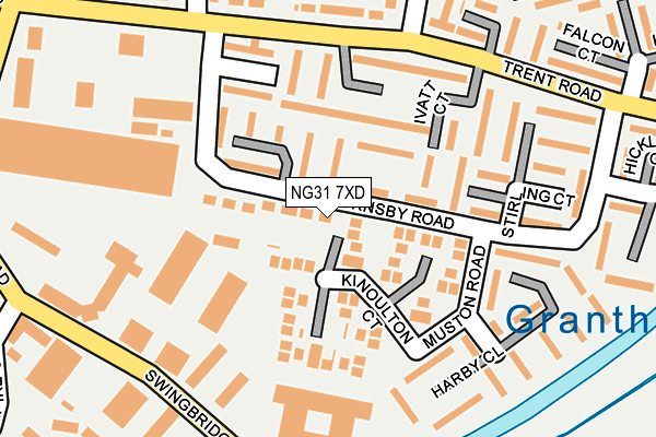 NG31 7XD map - OS OpenMap – Local (Ordnance Survey)