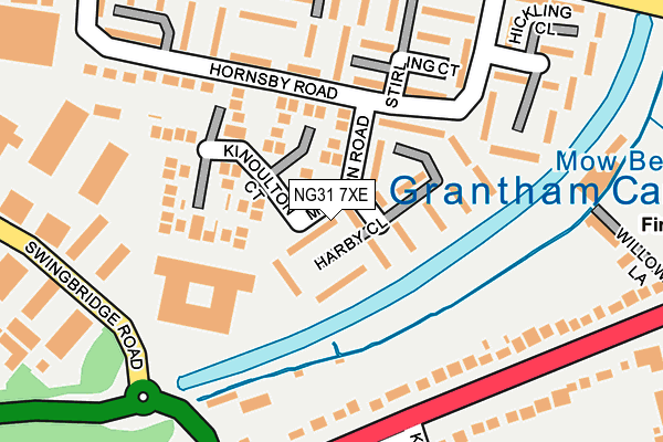 NG31 7XE map - OS OpenMap – Local (Ordnance Survey)